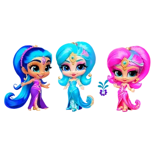 Shimmer And Shine Wish Granting Sisters Png Yuv PNG image