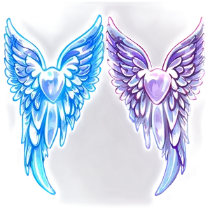 Shimmering Angel Wings Background PNG 05042024