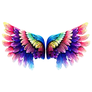 Shimmering Angel Wings Background PNG Xyk