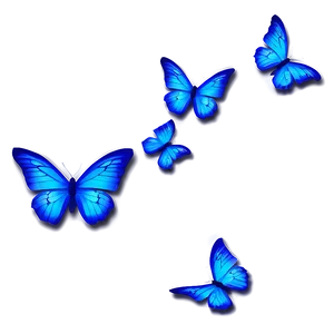 Shimmering Blue Butterflies Png 06132024 PNG image