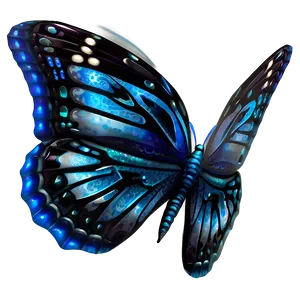 Shimmering Blue Butterfly Png Hke10 PNG image