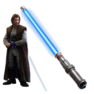 Shimmering Blue Lightsaber PNG Sta99