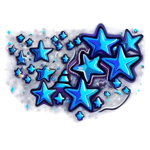 Shimmering Blue Stars PNG Lmt31 PNG