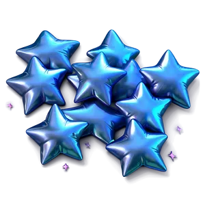 Shimmering Blue Stars PNG Vlg32 PNG