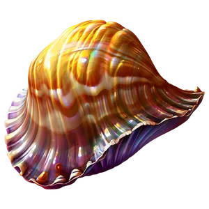 Shimmering Clam Illustration PNG Uah