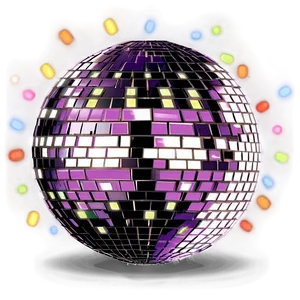 Shimmering Disco Ball Illustration PNG image