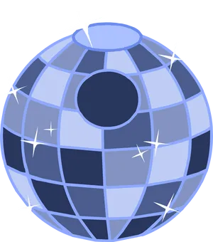 Shimmering Disco Ball Illustration PNG image