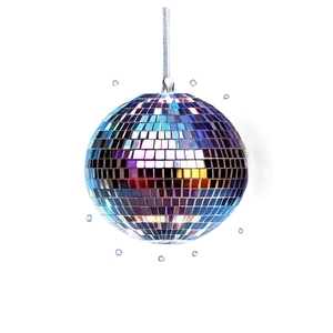 Shimmering Disco Ball Suspendedin Air PNG image