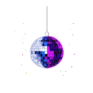 Shimmering Disco Ballwith Confetti PNG