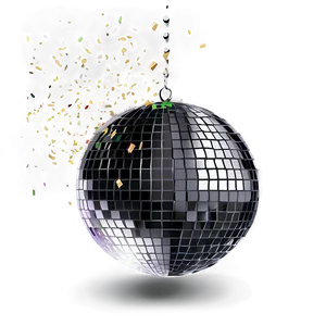 Shimmering Disco Ballwith Confetti PNG image
