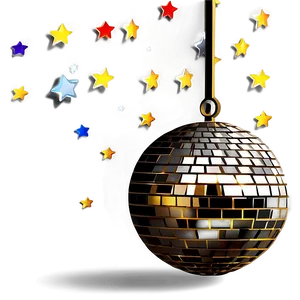 Shimmering Disco Ballwith Stars