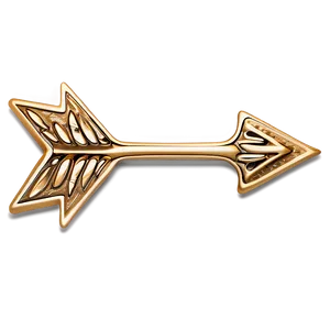 Shimmering Gold Arrow PNG 06212024