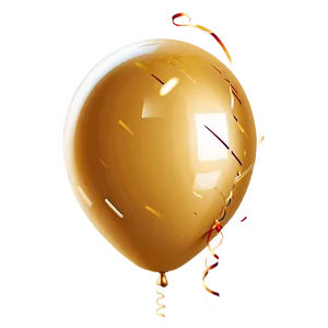 Shimmering Gold Balloon PNG Quo