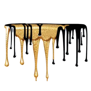 Shimmering Gold Glitter Drip PNG 06282024