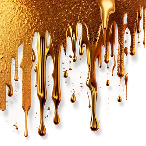Shimmering Gold Glitter Drip PNG 06282024
