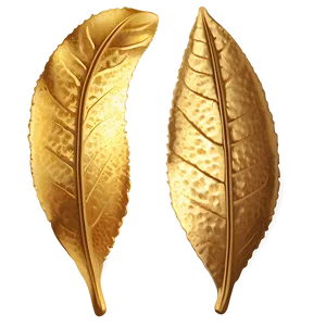 Shimmering Gold Leaves Png 06262024 PNG image