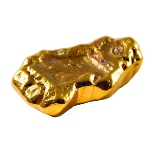 Shimmering Gold Nugget PNG Rqw