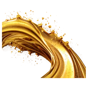 Shimmering Gold Splash Wave PNG Keu PNG
