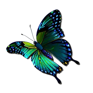 Shimmering Green Butterfly PNG Ndg