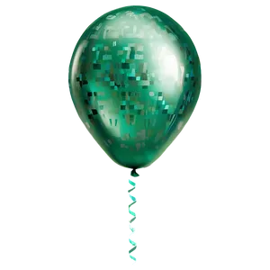 Shimmering Green Party Balloon PNG 05062024