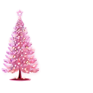 Shimmering Pink Christmas Tree PNG 06122024 PNG
