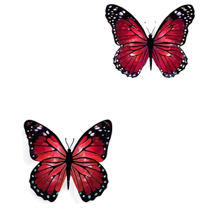 Shimmering Red Butterfly PNG 78
