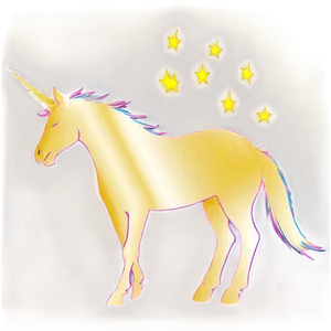Shimmering Unicorn Silhouette PNG Owq