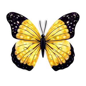 Shimmering Yellow Butterfly Png 06292024 PNG image