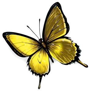 Shimmering Yellow Butterfly Png Oqf75 PNG image