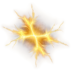 Shimmering Yellow Lightning PNG Oku PNG