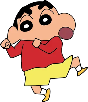 Shin Chan Animated Character Running PNG image