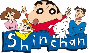 Shinchan Familyand Pets PNG image