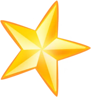 Shining Golden Star Graphic PNG image