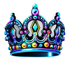 Shining Neon Crown Clipart Png Xcj55 PNG image