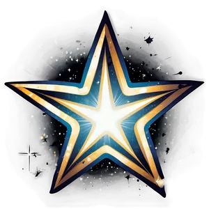 Shining Star Vector Illustration PNG 05252024