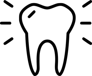 Shining Tooth Outline Icon PNG image