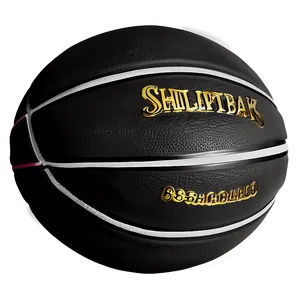 Shiny Black Basketball Artwork Png 51 PNG image