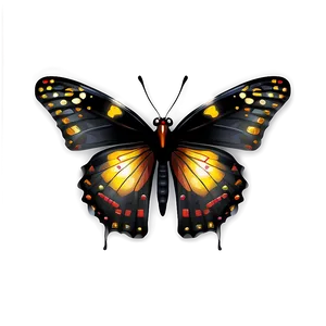 Shiny Black Butterfly PNG Nsv