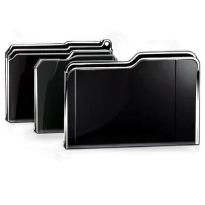 Shiny Black Folder Image PNG Ehl