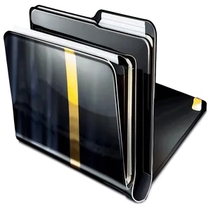 Shiny Black Folder Image PNG Yui17 PNG