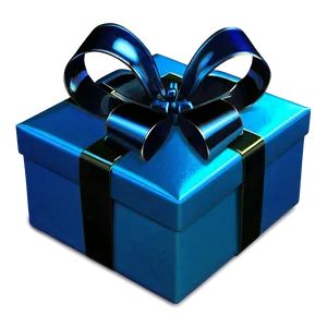 Shiny Blue Gift Box Png 05062024 PNG image