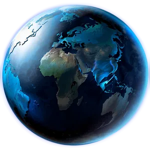 Shiny Blue Planet Artwork Png 06292024 PNG image