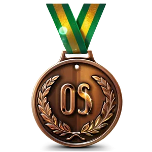 Shiny Bronze Medal PNG 06252024