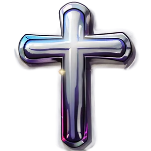 Shiny Cross Outline PNG 96