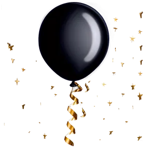 Shiny Gold And Black Balloons Png 06132024 PNG image