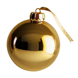 Shiny Gold Christmas Bauble Png 23 PNG image