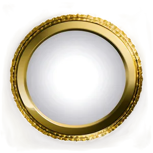 Shiny Gold Circle Frame PNG 06262024