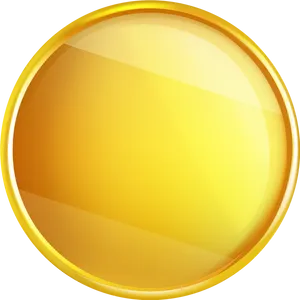 Shiny Gold Coin Graphic PNG image