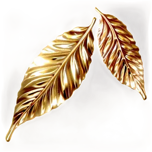 Shiny Gold Leaves Decoration Png 75 PNG image