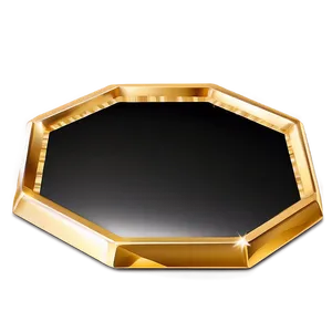 Shiny Gold Octagon Png 06122024 PNG image